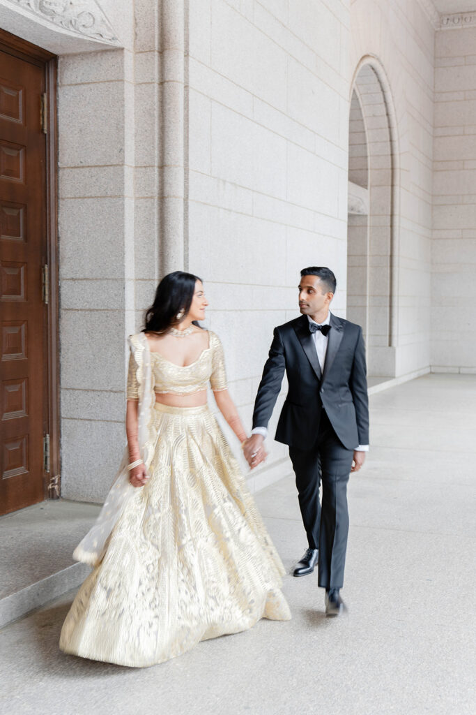 Portrait of Bride and Groom at Waldorf Astoria DC wedding reception